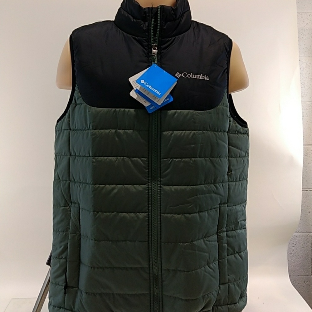 Columbia, Men's Vest, Black & Green - New